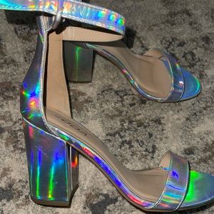Size 8.5 iridescent heels